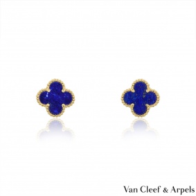 Van Cleef & Arpels Lapis Sweet?Alhambra Earrings